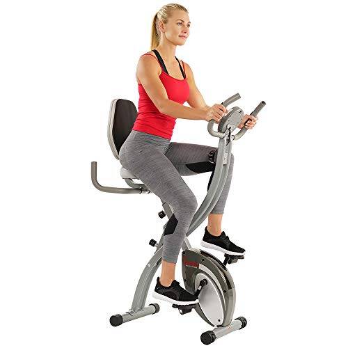 Sunny-Health-Fitness-Comfort-XL-Ultra-Cushioned-Seat-Folding-Exercise-Bike-with-Device-Holder-Gray-ModelSF-B2721